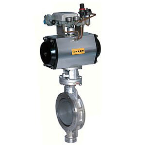 D673H氣動(dòng)對(duì)夾式彈性金屬密封蝶閥