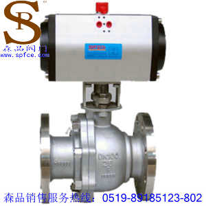 Q641F-16P氣動球閥、氣動不銹鋼球閥SQ641F-16P、不銹鋼法蘭球閥